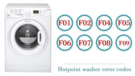 hotpoint washer fault codes.